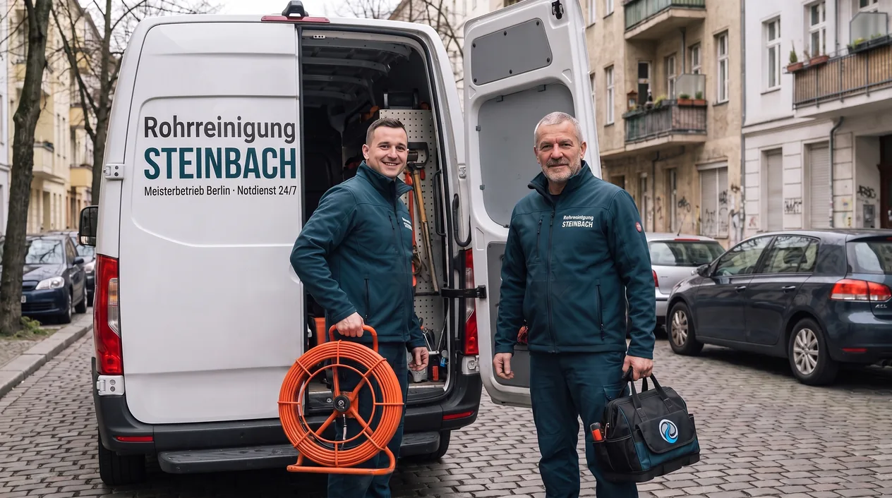 Rohrreinigung Steinbach — das Team vor dem Einsatzwagen — IHK-Meisterbetrieb seit 1984